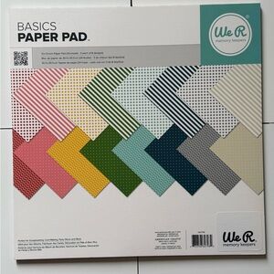 We R Memory Keepers "Basics" Paper Pad 12x12 -  21 Sheets